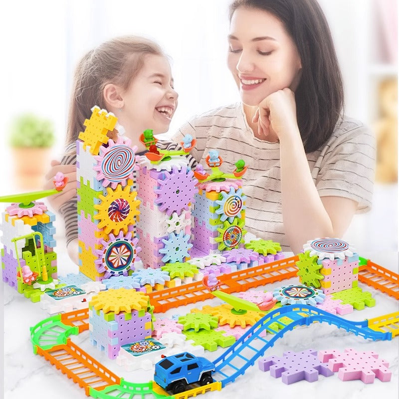 ערכת בנייה מסתובבת לפיתוח חכם לילדים